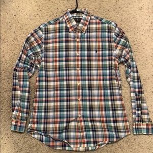 Mens button down Ralph Lauren shirt multicolored
